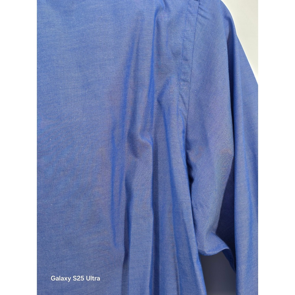 Ralph Lauren Yarmouth Blue Pinpoint Oxford Button Down Shirt Mens 16.5 34/35 - Picture 7 of 8